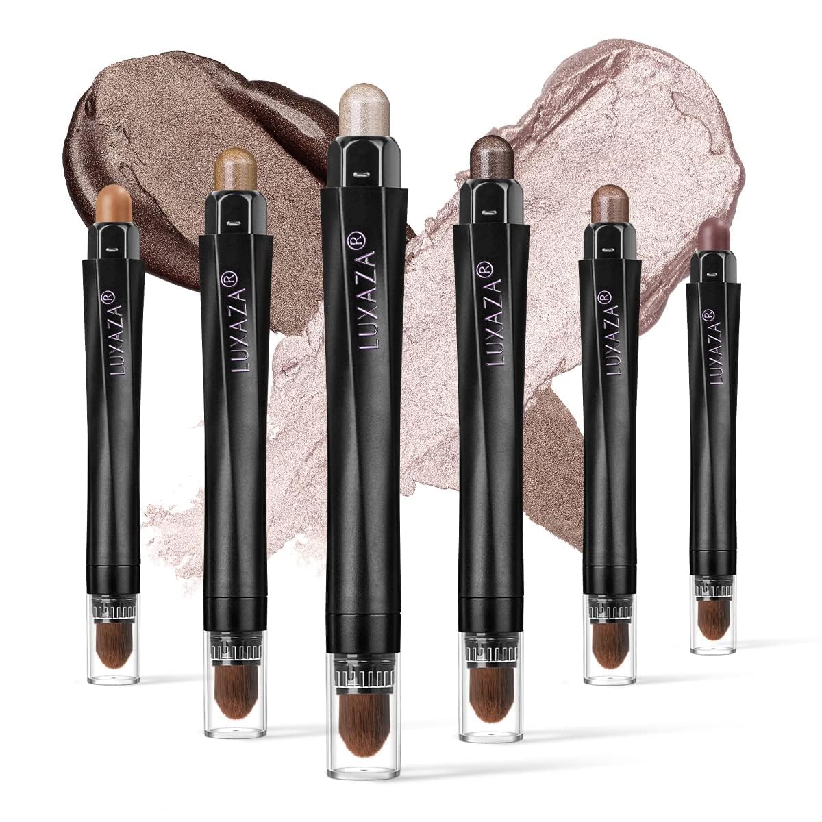 Luxaza 6pcs eyeshadow stick fall brown set delivers versatile day-to-night tones.