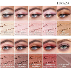 LUXAZA champagne shimmer swatch highlights luminous eye accents