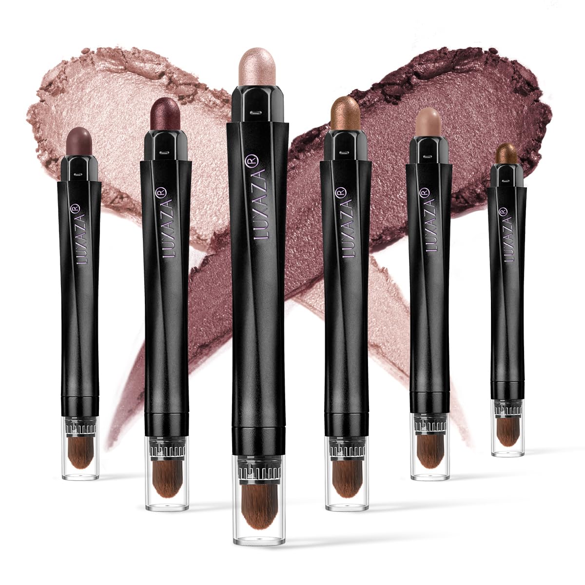 Luxaza eyeshadow stick collection packaging inspires organized makeup routine