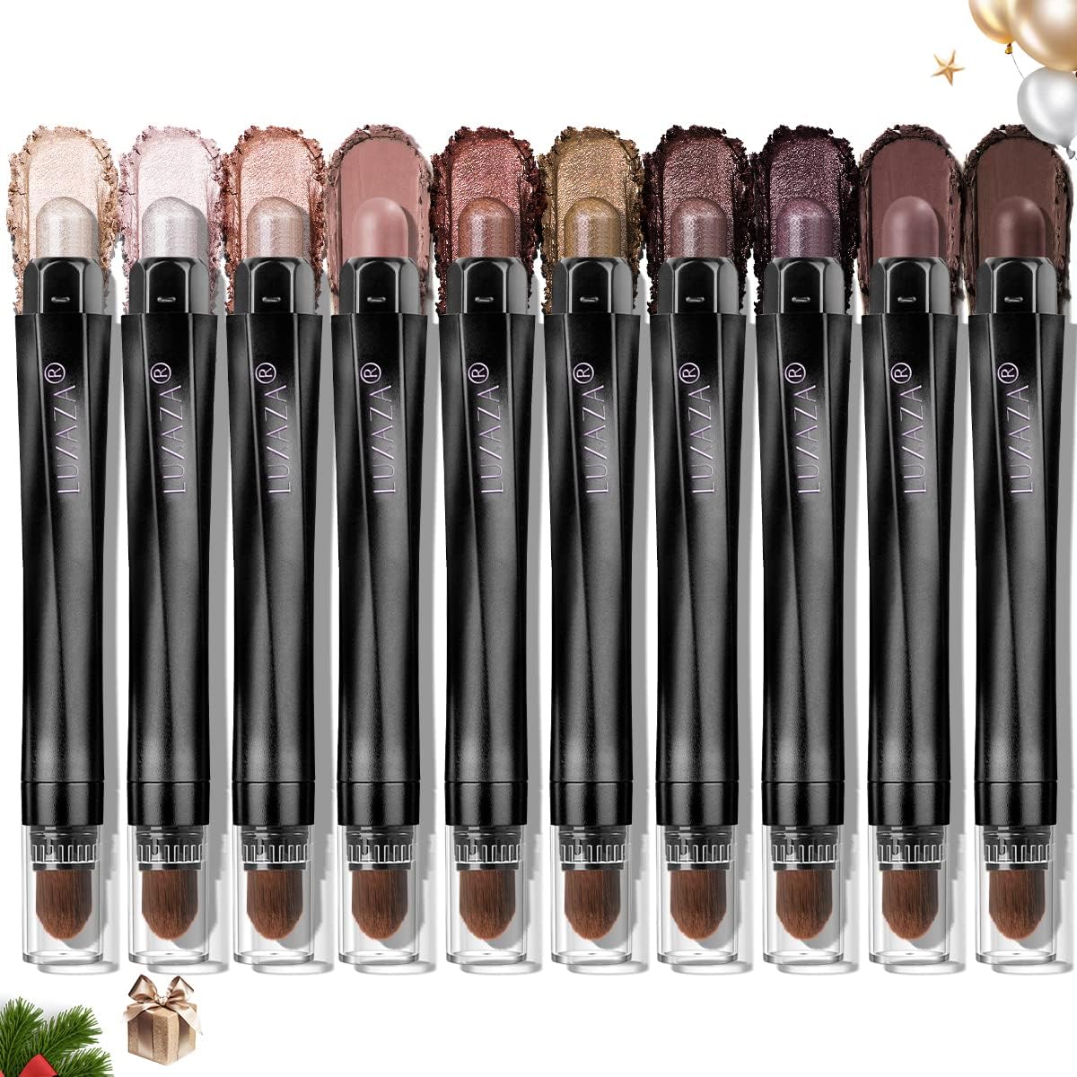 LUXAZA eyeshadow stick matte champagne neutral swatch for smooth, long-lasting color