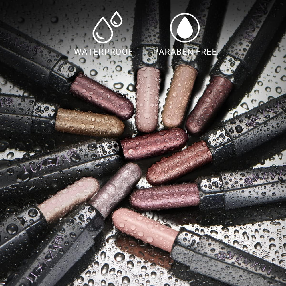 LUXAZA waterproof formula lasts all day without fading