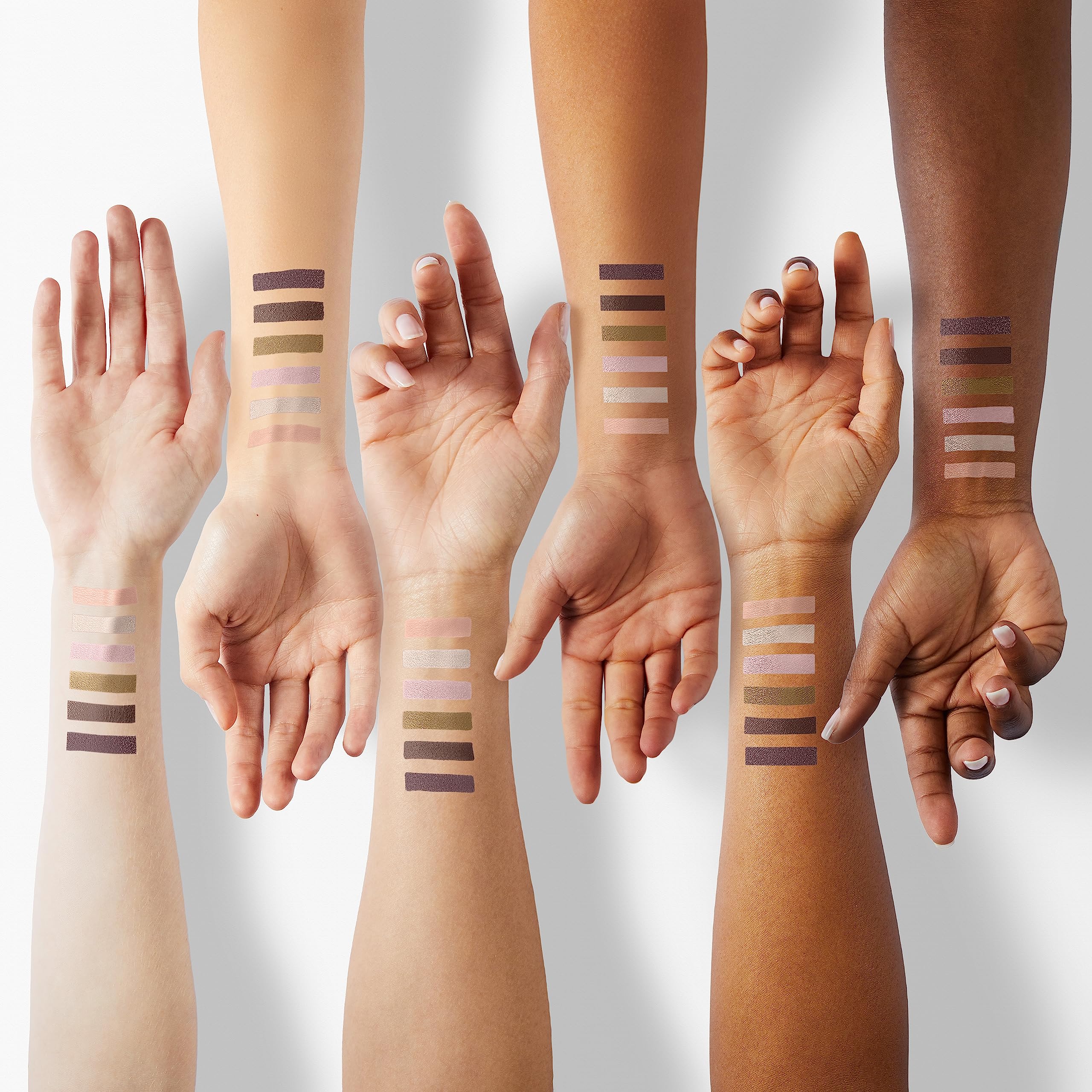 LUXAZA matte shimmer duo swatches show versatile daytime to evening looks.