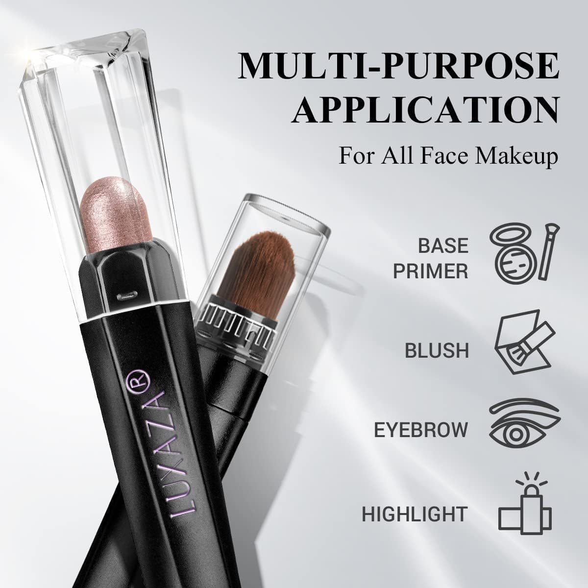 LUXAZA matte shimmer finish collection with cohesive neutrals
