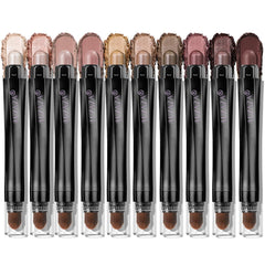 Luxaza Pro brown-eyeshadow-set close-up showing 10pcs rich pigments for everyday looks.