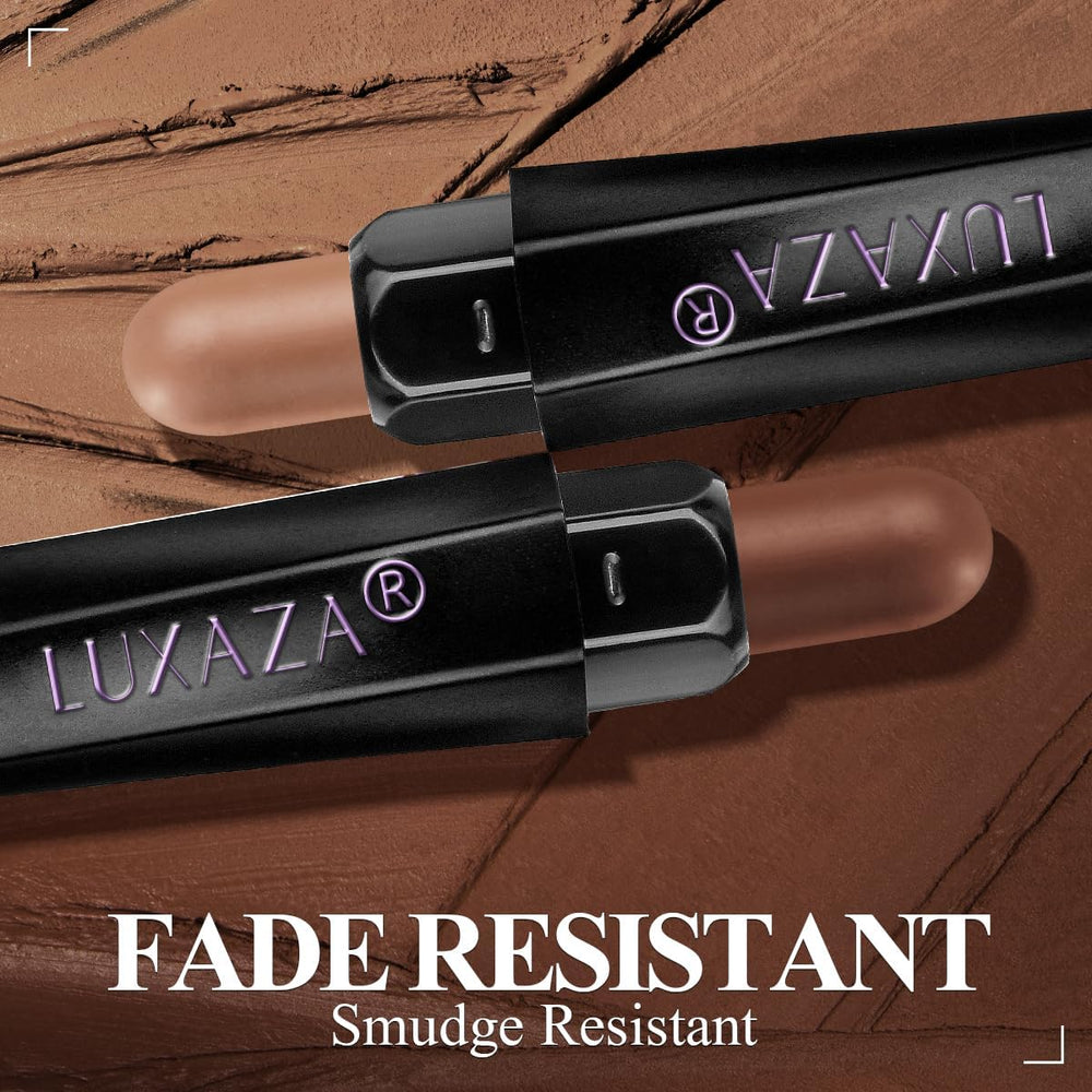 LUXAZA PRO Built-in blending brush improves finish and prevents smudges.