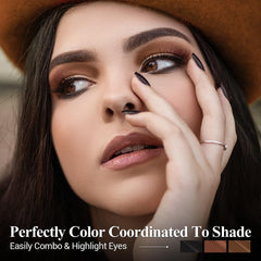 LUXAZA PRO Brown Eyeshadow Stick features a built-in blending brush for seamless finishes.