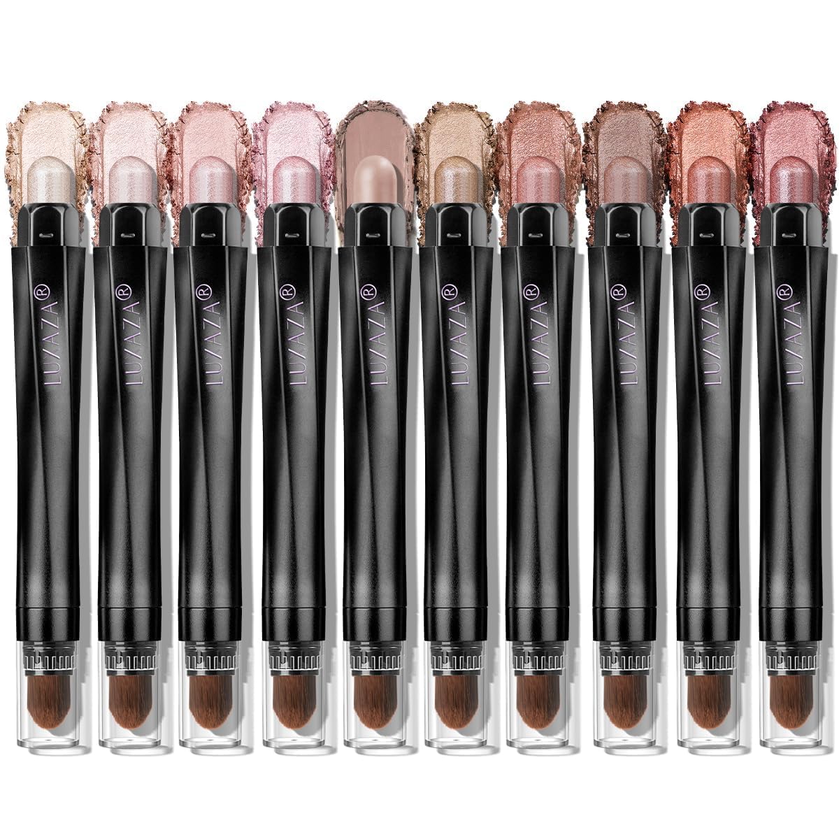 LUXAZA PRO brown eyeshadow stick packaging shows premium gift ready presentation