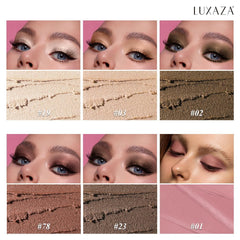 LUXAZA PRO swatches on arm reveal rich pigmentation and smooth shade transitions