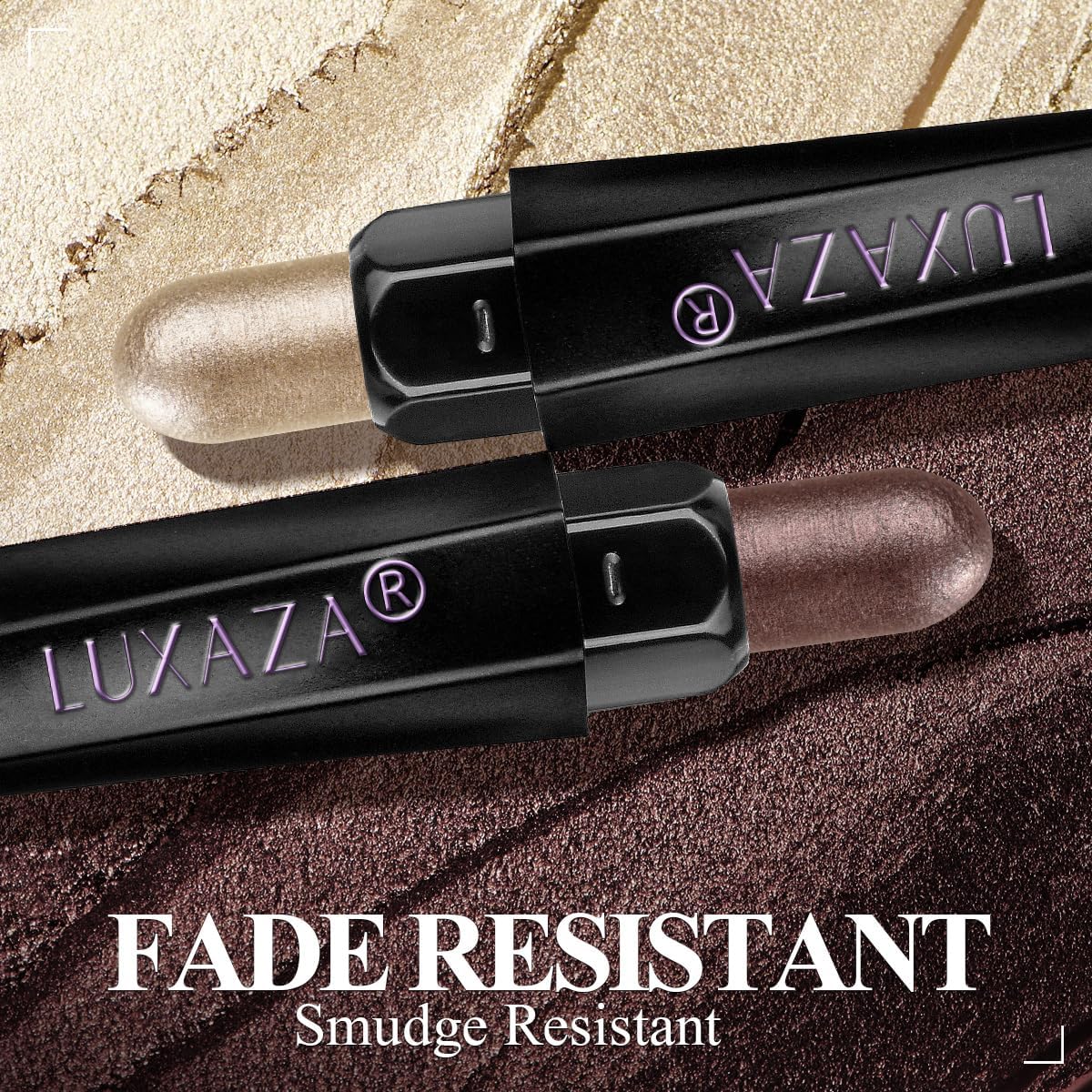 LUXAZA PRO eye makeup collection close-up highlights product details