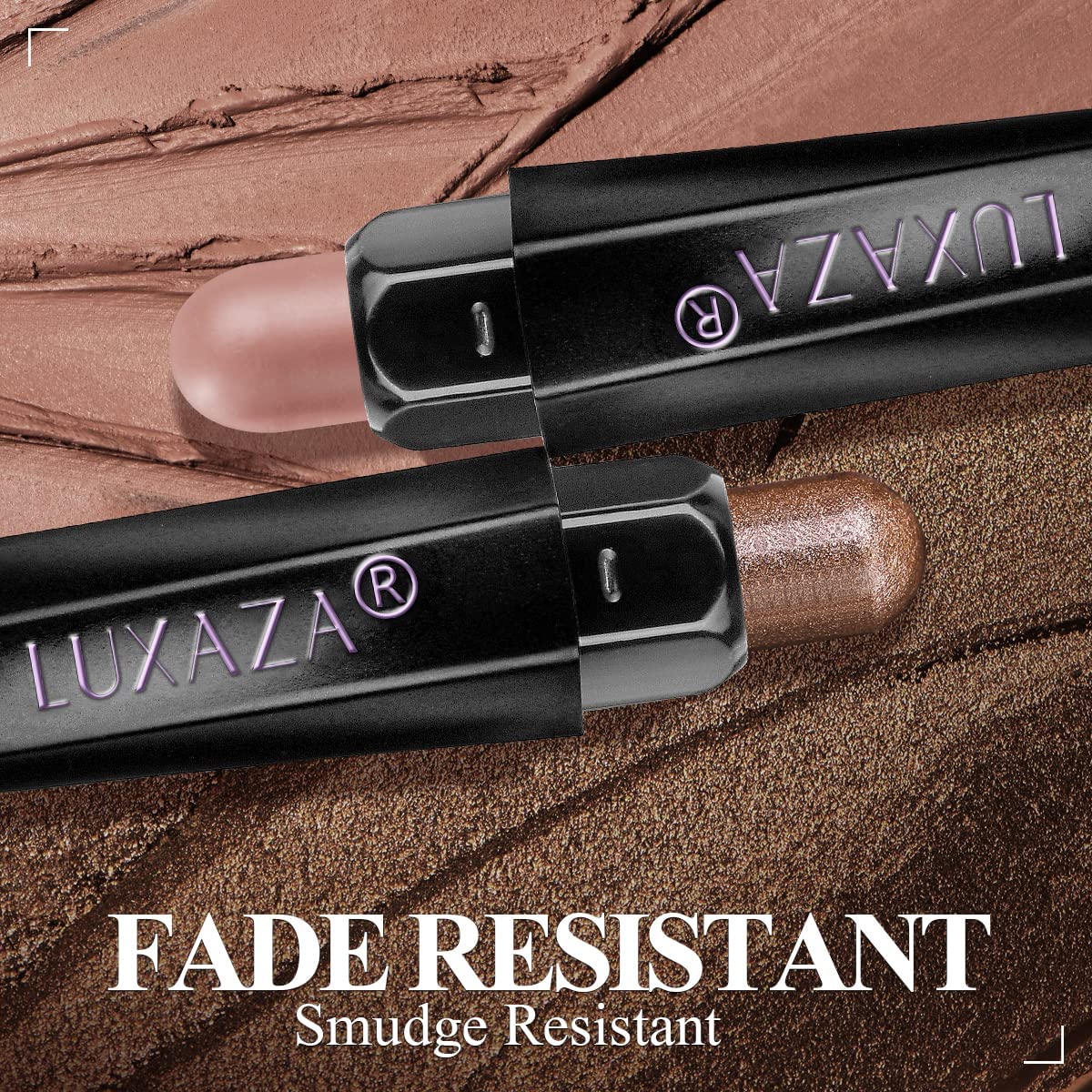 LUXAZA PRO eyeshadow-stick with built-in blending brush for seamless blending