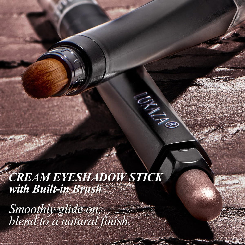 LUXAZA PRO hexagonal tube emphasizes comfortable grip during makeup application