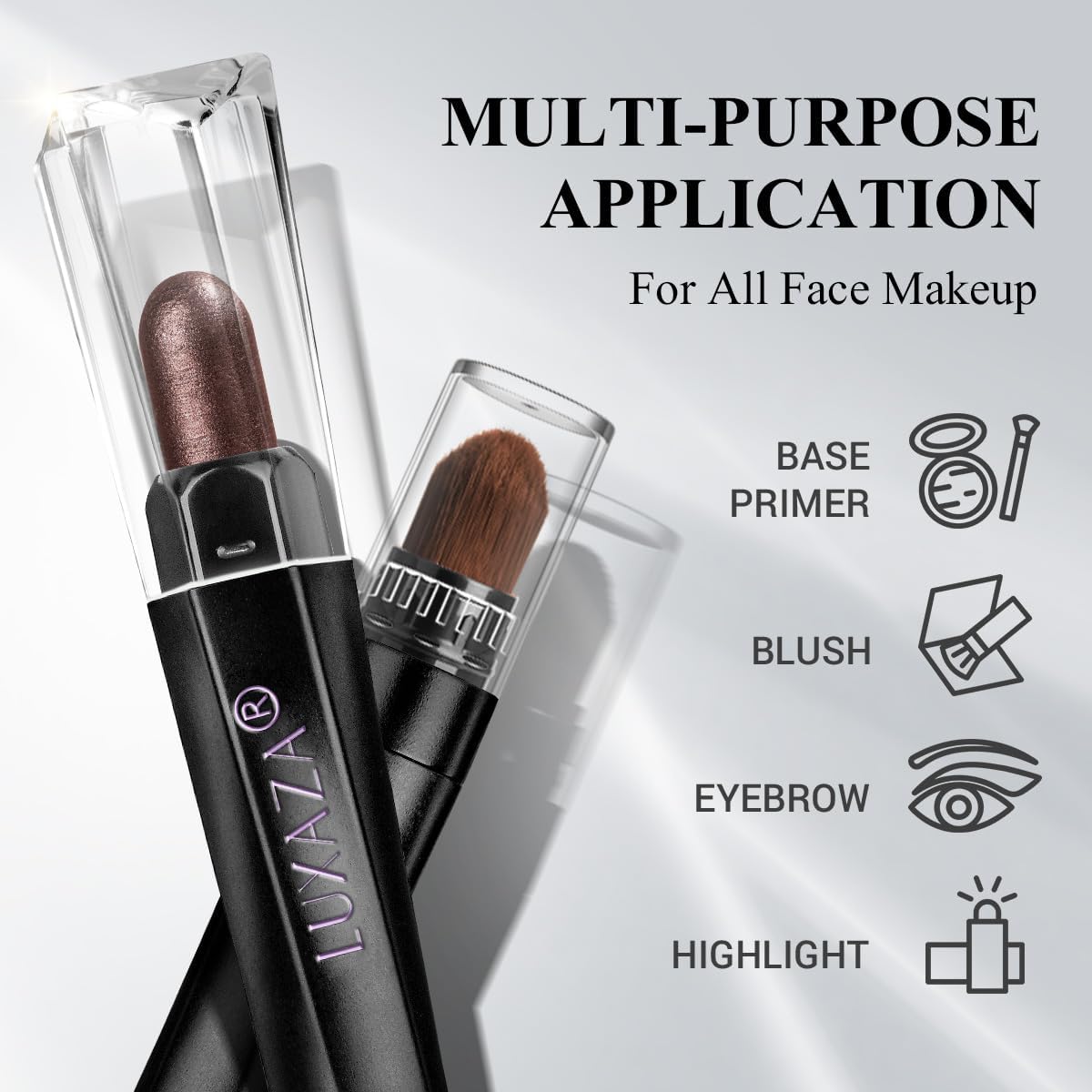 LUXAZA PRO built-in blending brush close-up supports seamless color fusion.