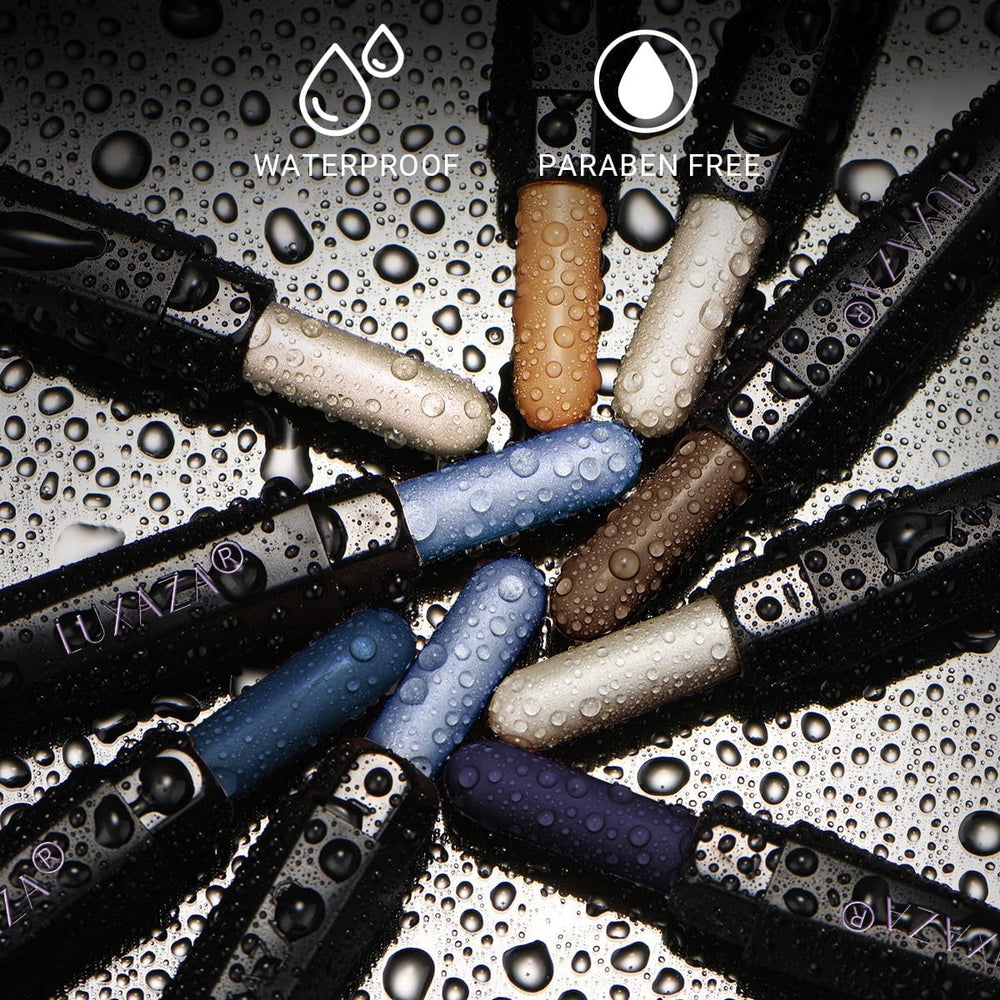 LUXAZA PRO Metallic shimmer palette image demonstrates high-pigment shimmer options for radiant lids.