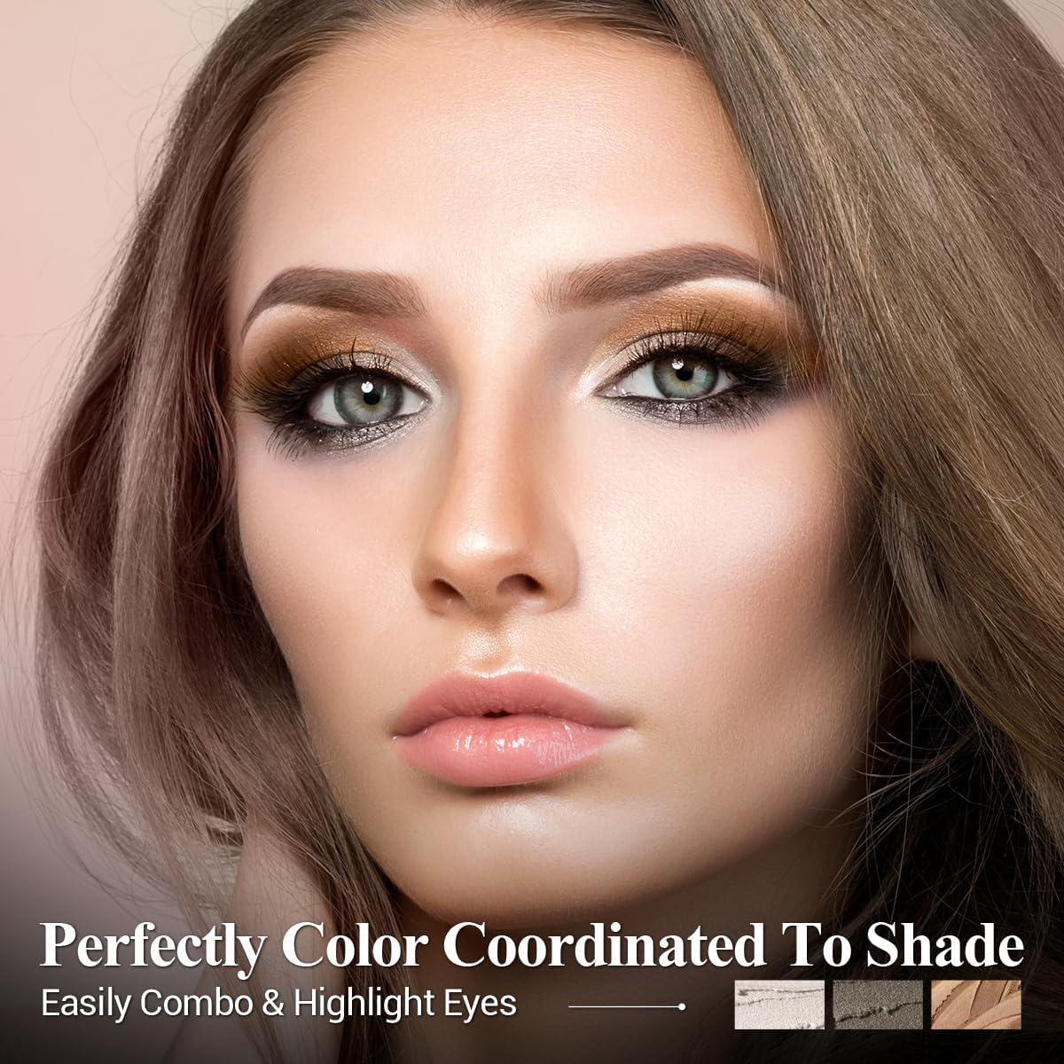 LUXAZA PRO neutral brown eyeshadow stick palette highlights coordinated tones for versatile day-to-night looks.