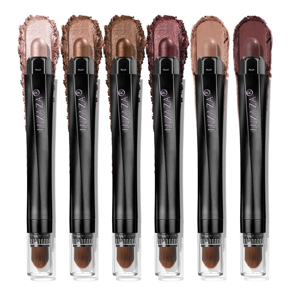 LUXAZA PRO Neutral Eyeshadow Stick 6PCS packaging displays premium kit for quick, polished looks.