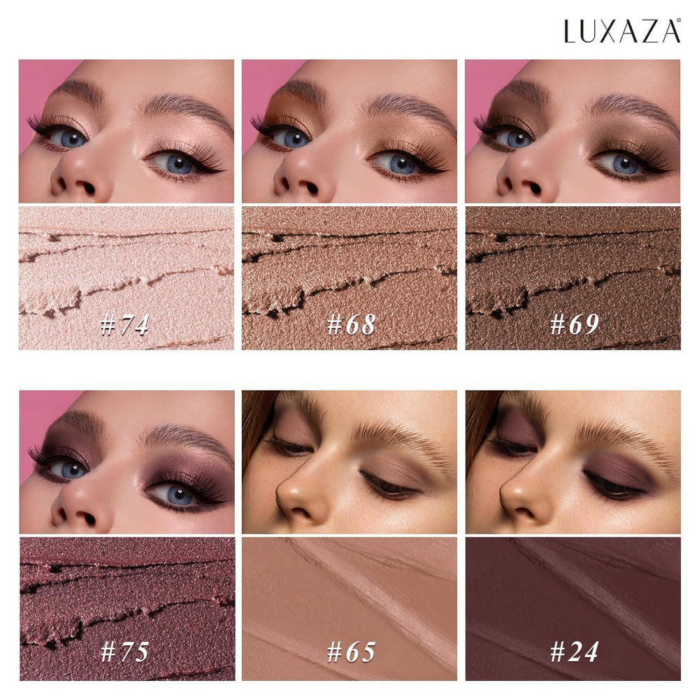 LUXAZA PRO Grape Wine swatches show rich metallic shimmer and versatile neutrals.
