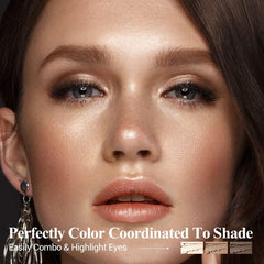 Luxaza Pro neutral-eyeshadow-stick built-in brush for seamless color blending.