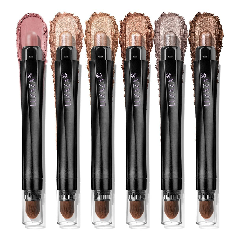 Luxaza Pro neutral-eyeshadow-stick soft cream texture for smooth eyelid glide.