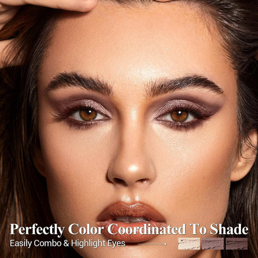 LUXAZA PRO neutral color collection close-up shows versatile shimmer and matte shades.
