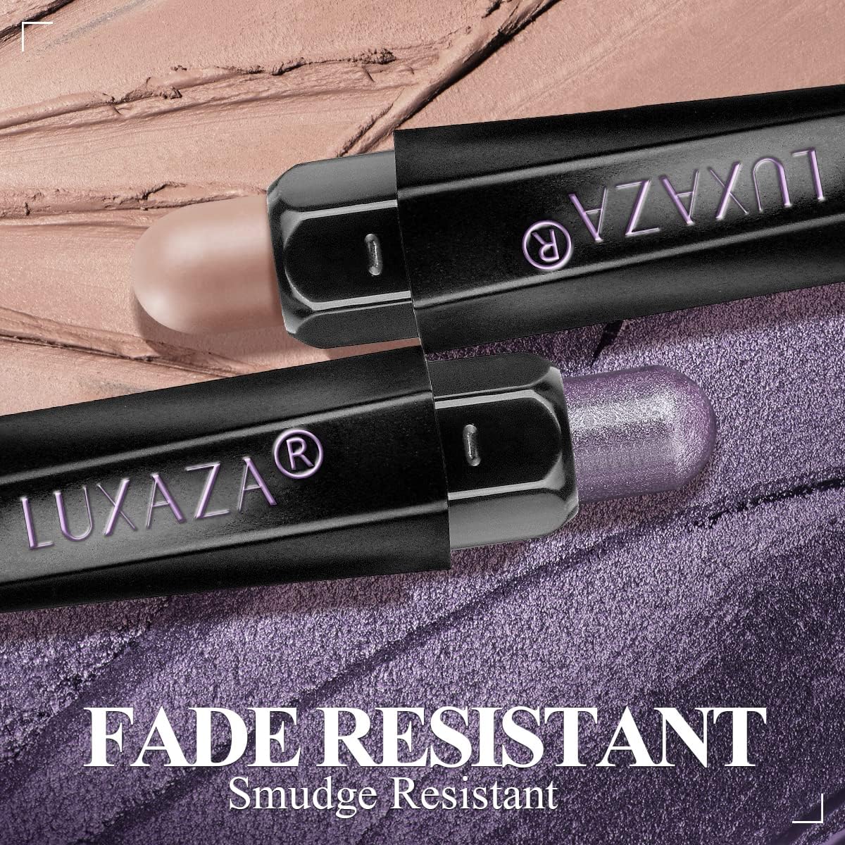 LUXAZA PRO Plum Eyeshadow Stick with built-in brush enables precise blending and smudge-free finish.