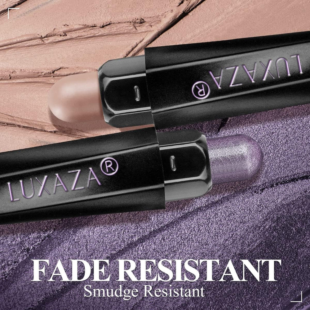 LUXAZA PRO Plum Eyeshadow Stick with built-in brush enables precise blending and smudge-free finish.