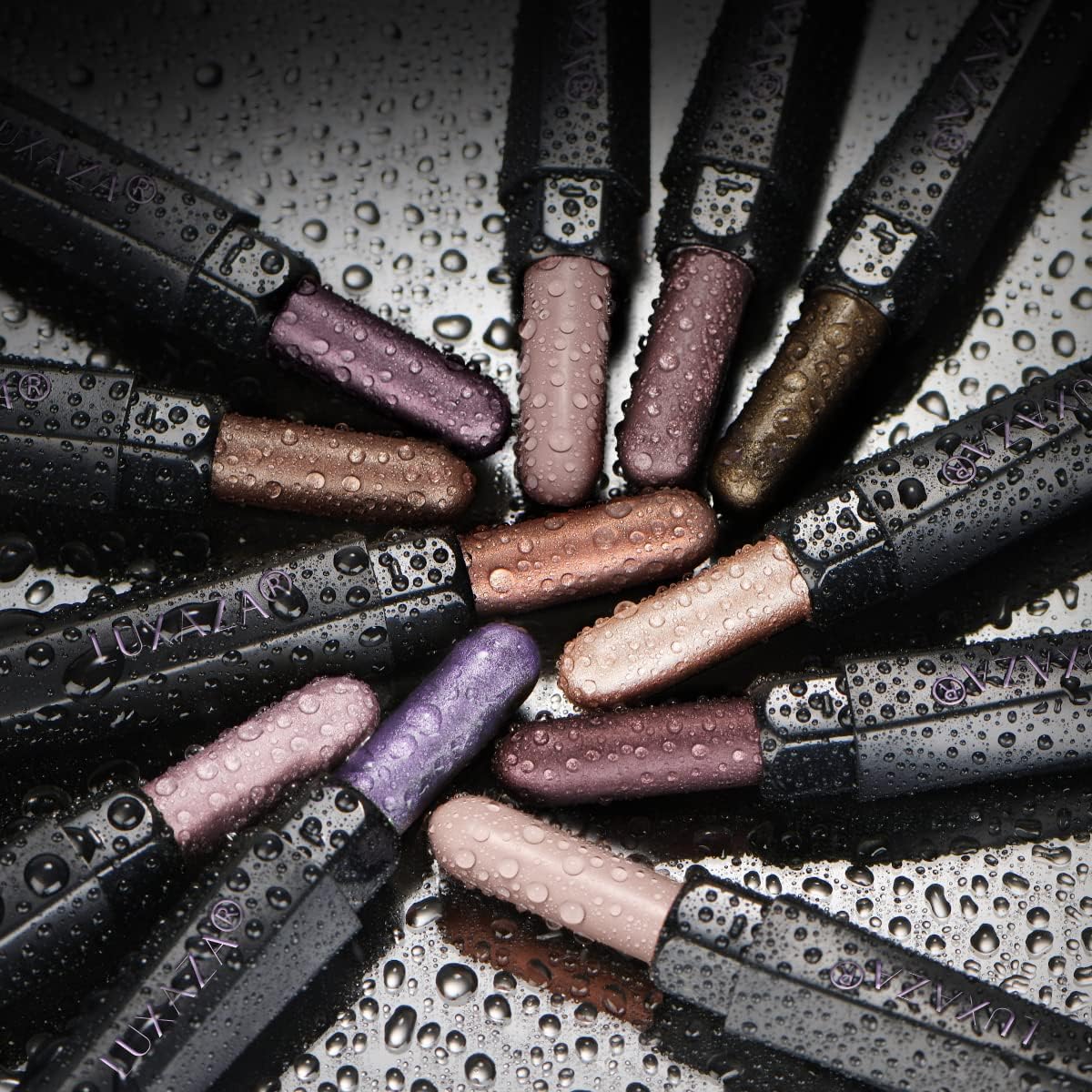 LUXAZA PRO Plum Eyeshadow Stick cream texture demonstrates smooth glide and minimal fallout for easy definition.