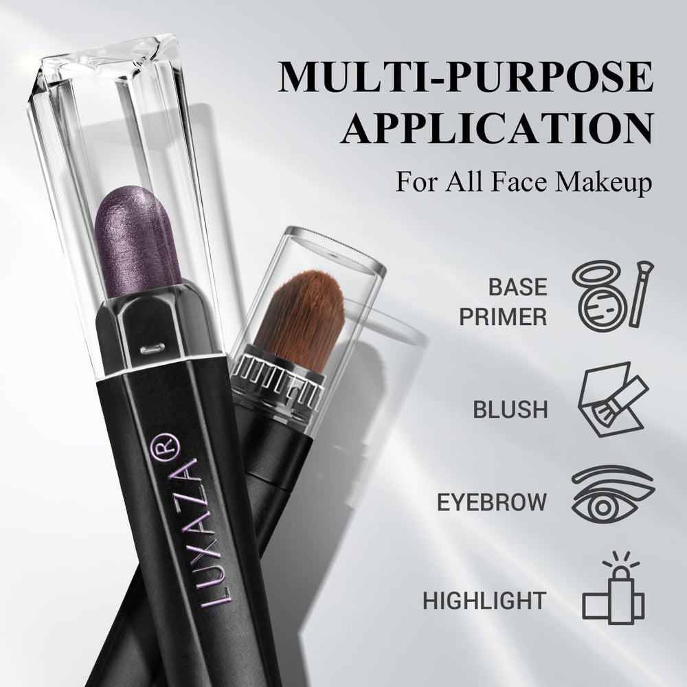 LUXAZA PRO Purple Eyeshadow Stick day-to-night look option bridging work and evening.