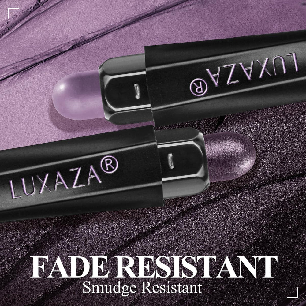 LUXAZA PRO Purple Eyeshadow Stick high-pigment colors provide rich, vibrant impact.