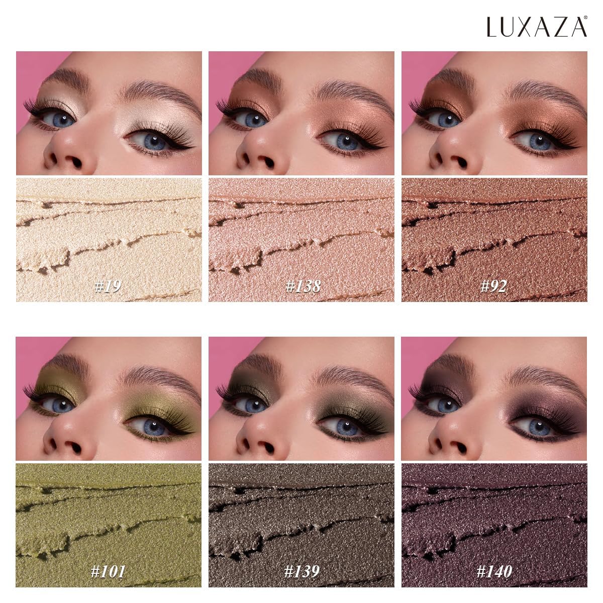 LUXAZA PRO shimmer eyeshadow-stick cream-texture close-up demonstrates silk-smooth application.