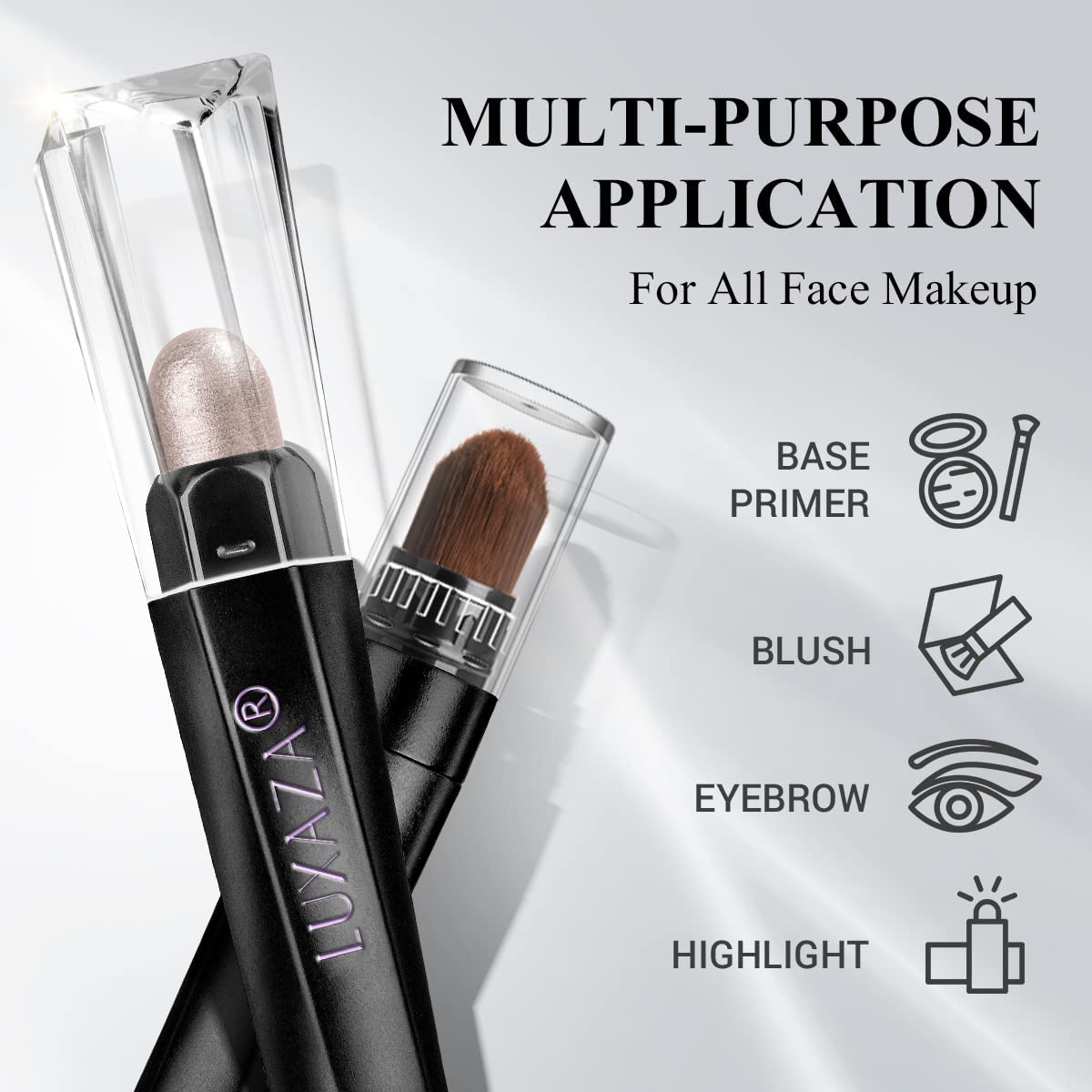 LUXAZA PRO shimmer eyeshadow-stick long-wear formula supports 10–12 hour wear.