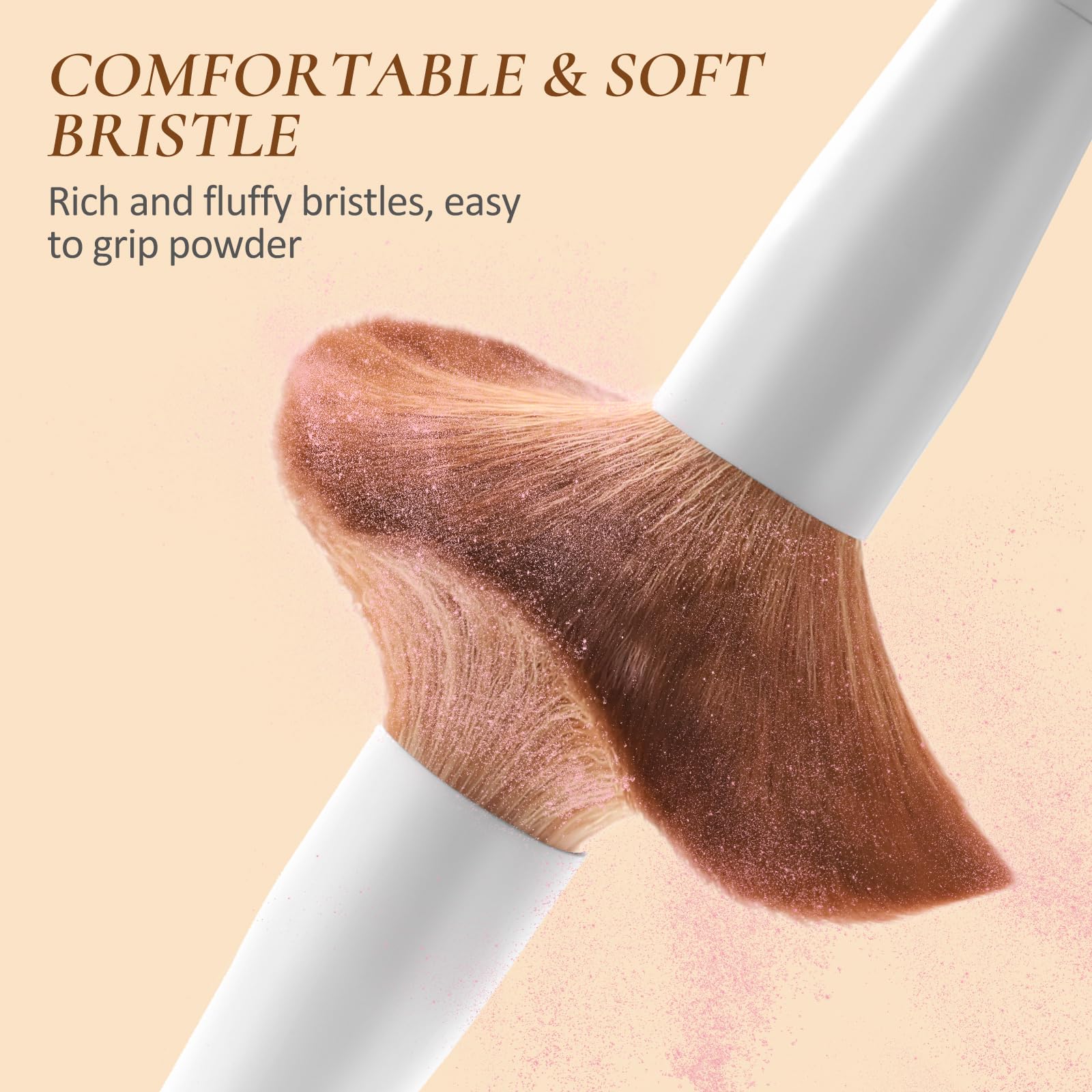 LUXBRU detail brushes eyebrow-nose close-up shows precise shaping.