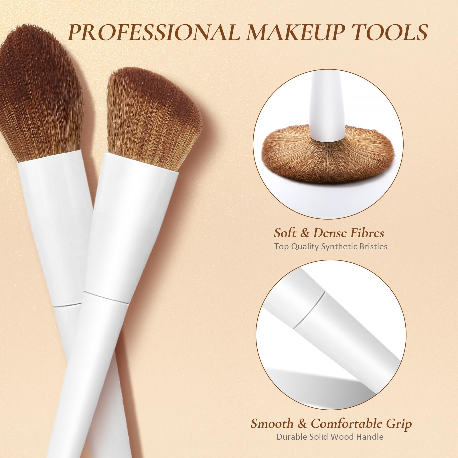 LUXBRU ergonomic wooden-alloy handles emphasize durability and reduced fatigue.