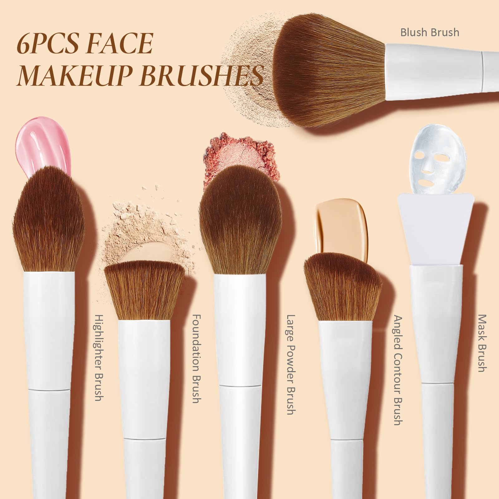 LUXBRU face brushes collection offers versatile tools for flawless daily makeup.