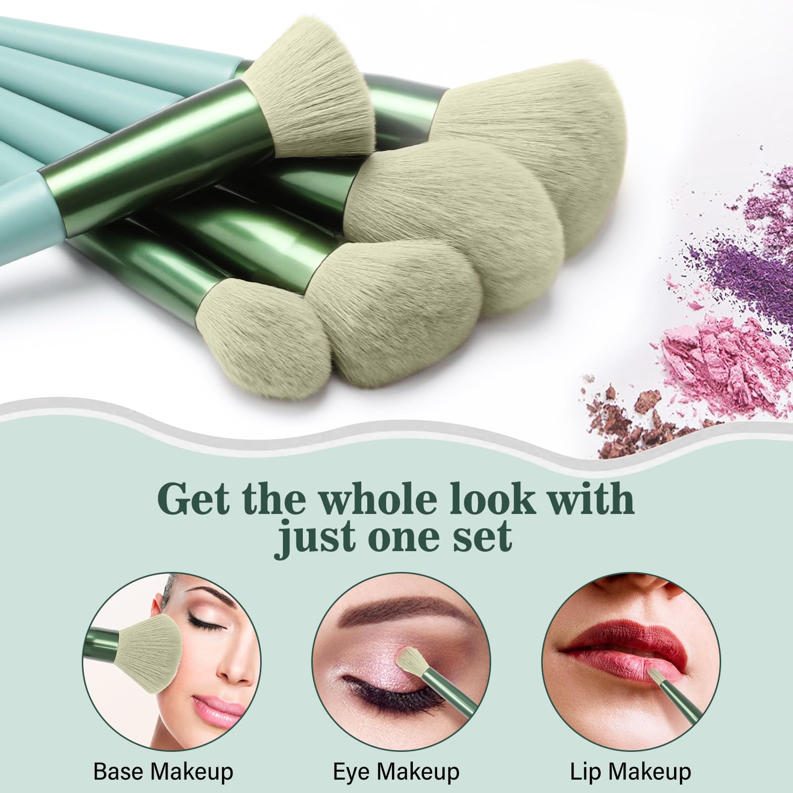 LUXBRU lash comb and mask brush included for precise grooming and makeup prep.