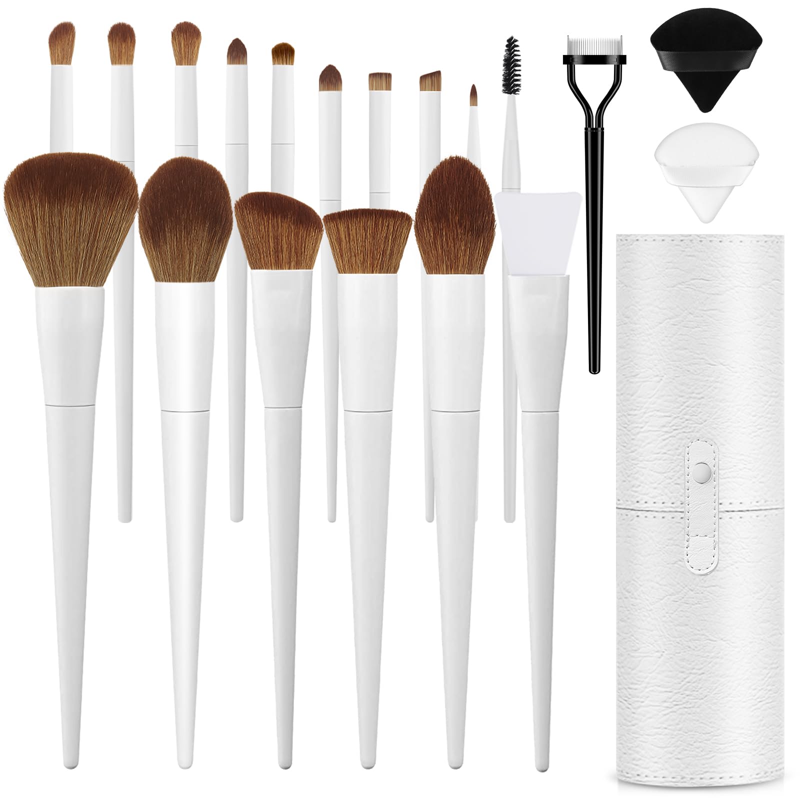 LUXBRU makeup brush set case keeps tools organized for on-the-go beauty routines.