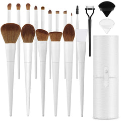 LUXBRU makeup brush set case keeps tools organized for on-the-go beauty routines.