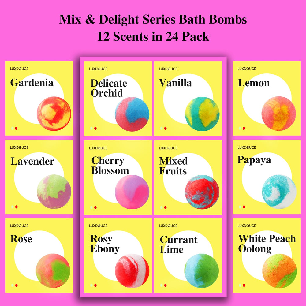 LUXDOUCE seven-minute color release bath experience in the tub.