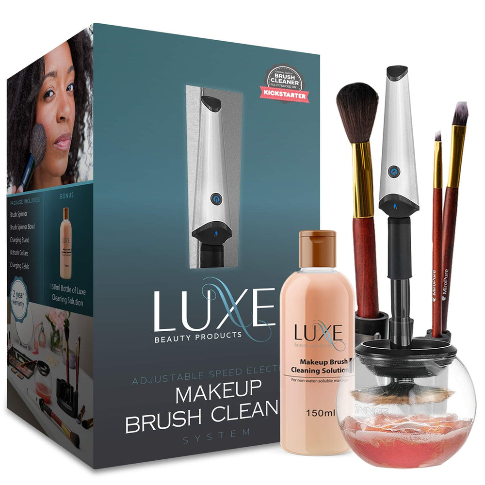 Luxe automatic-makeup-brush-cleaner offers hands-free cleaning and gentle drying