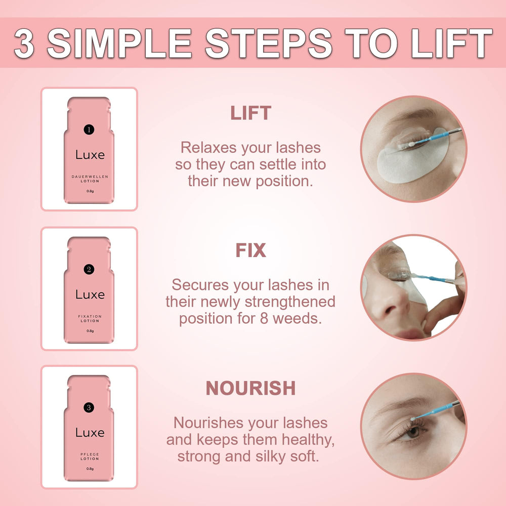 Luxe Cosmetics Lash Lift Kit aftercare and maintenance guidance supports long-lasting results