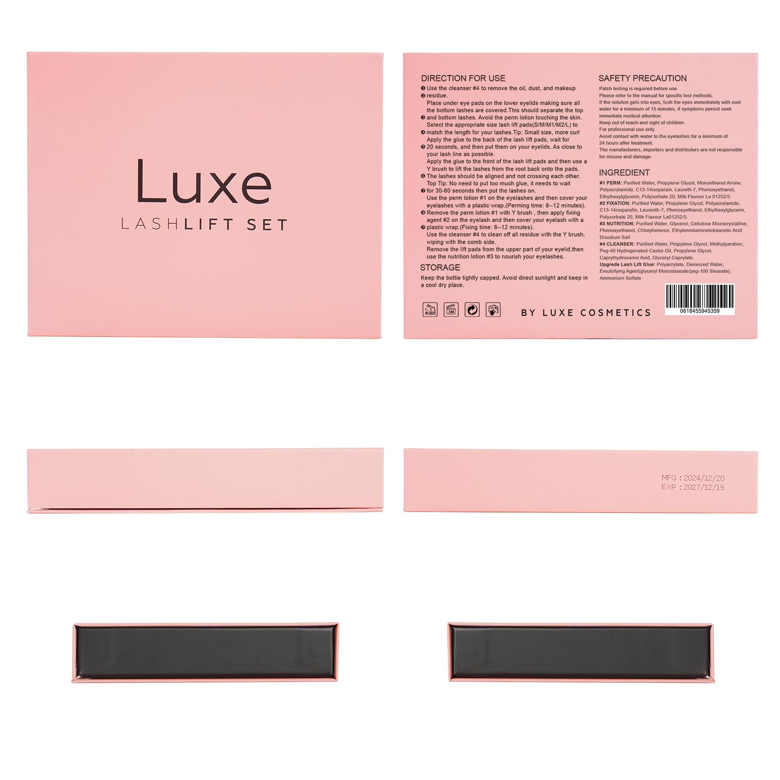 Luxe Cosmetics Lash Lift Kit Lift Pads Collection offers versatile sizes for all eye shapes