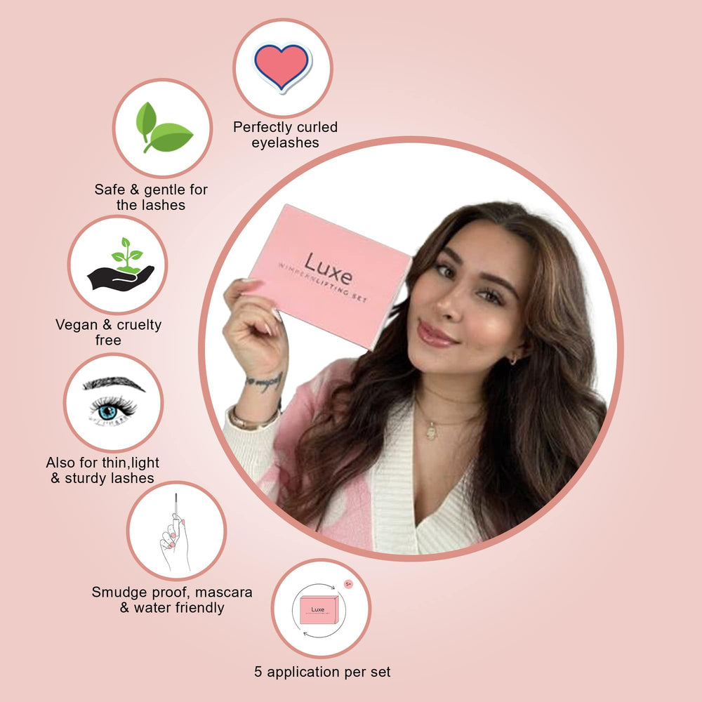 Luxe Cosmetics Lash Lift Kit tools and applicators ensure precise, mess-free lash lifting
