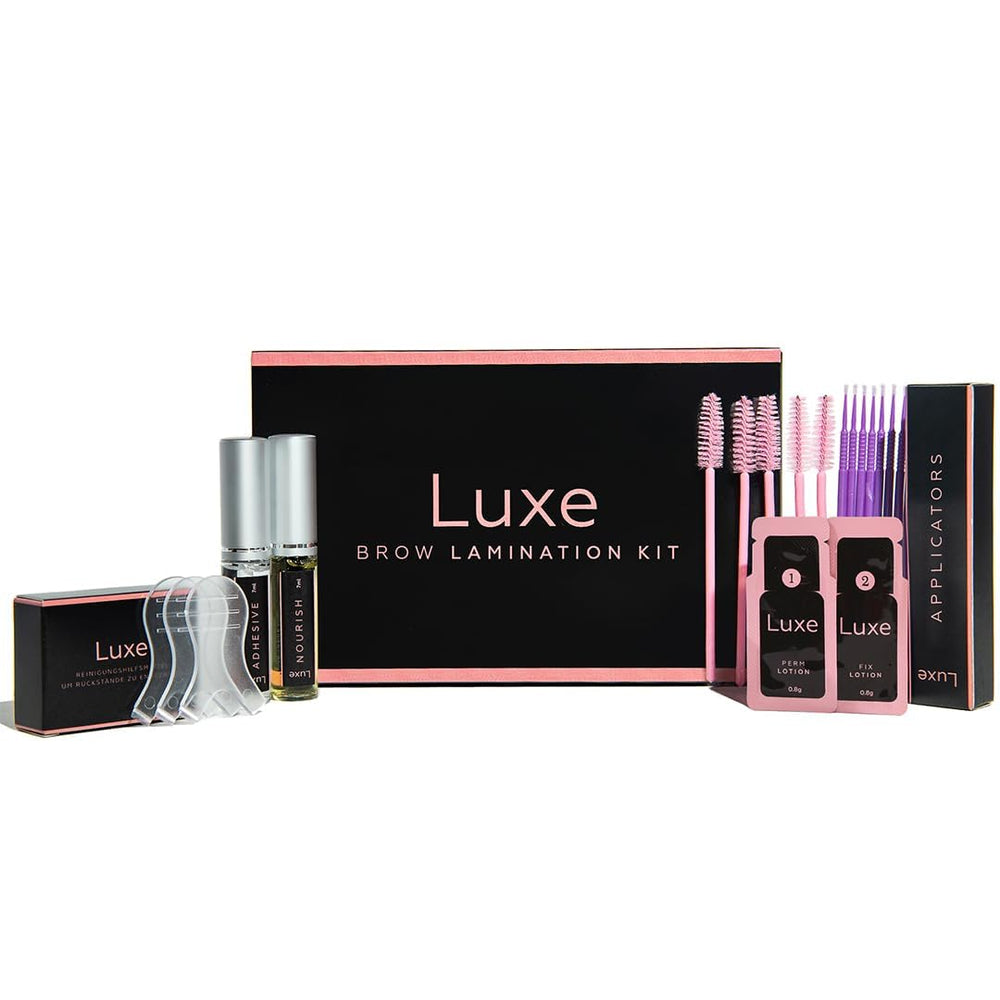 Luxe Cosmetics brow lamination final look with lifted brows