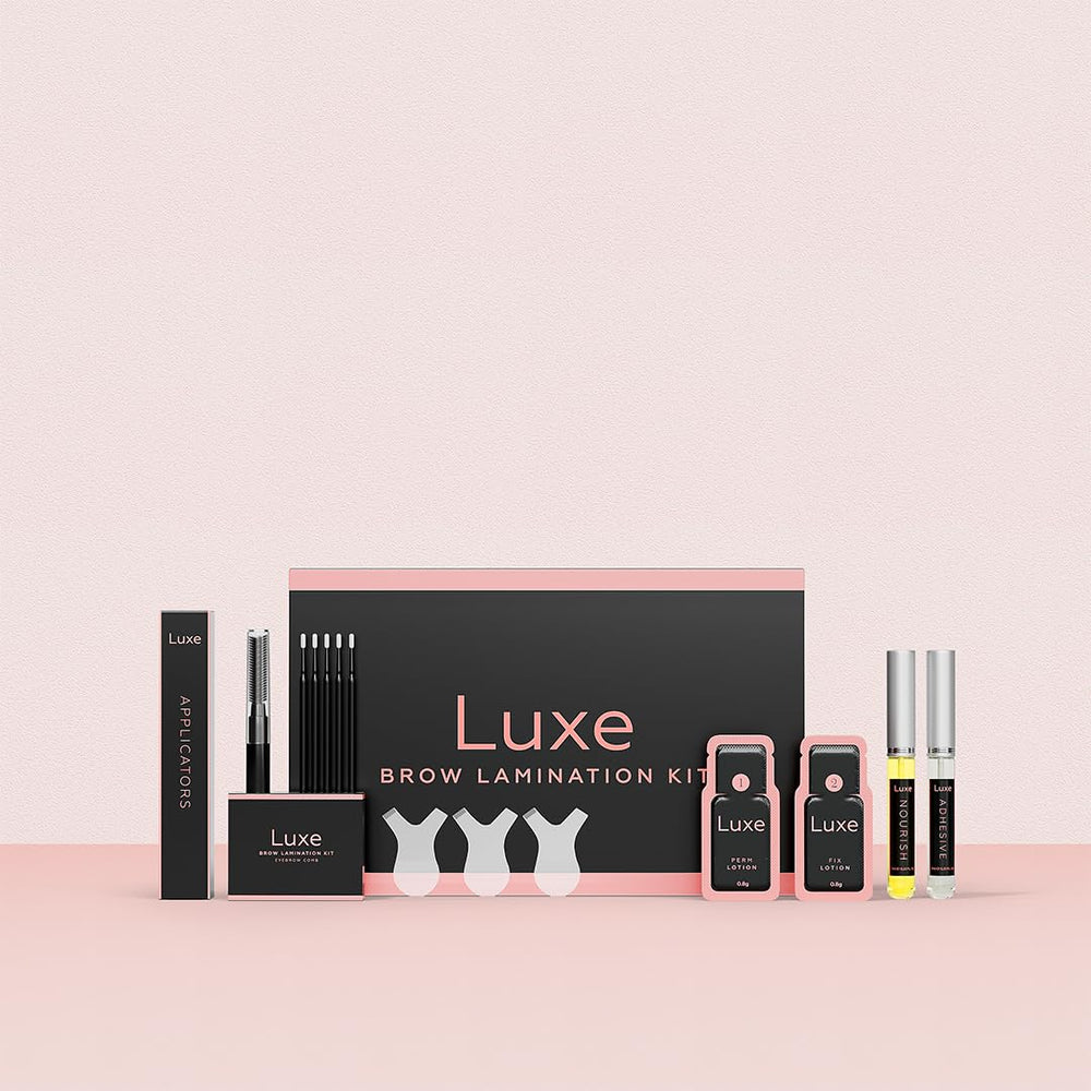Luxe Cosmetics brow fixation and nourish lotions for lasting results