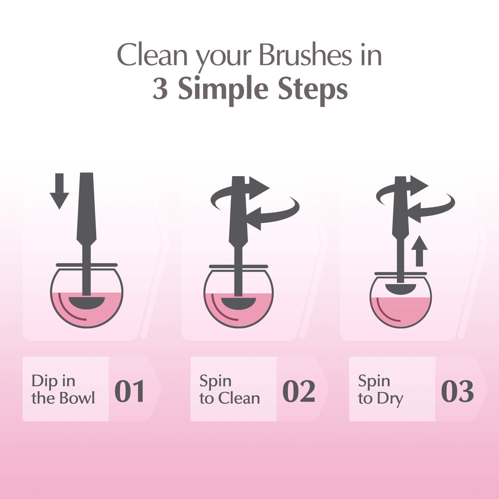 Luxe makeup brush cleaner dock keeps tools organized while charging