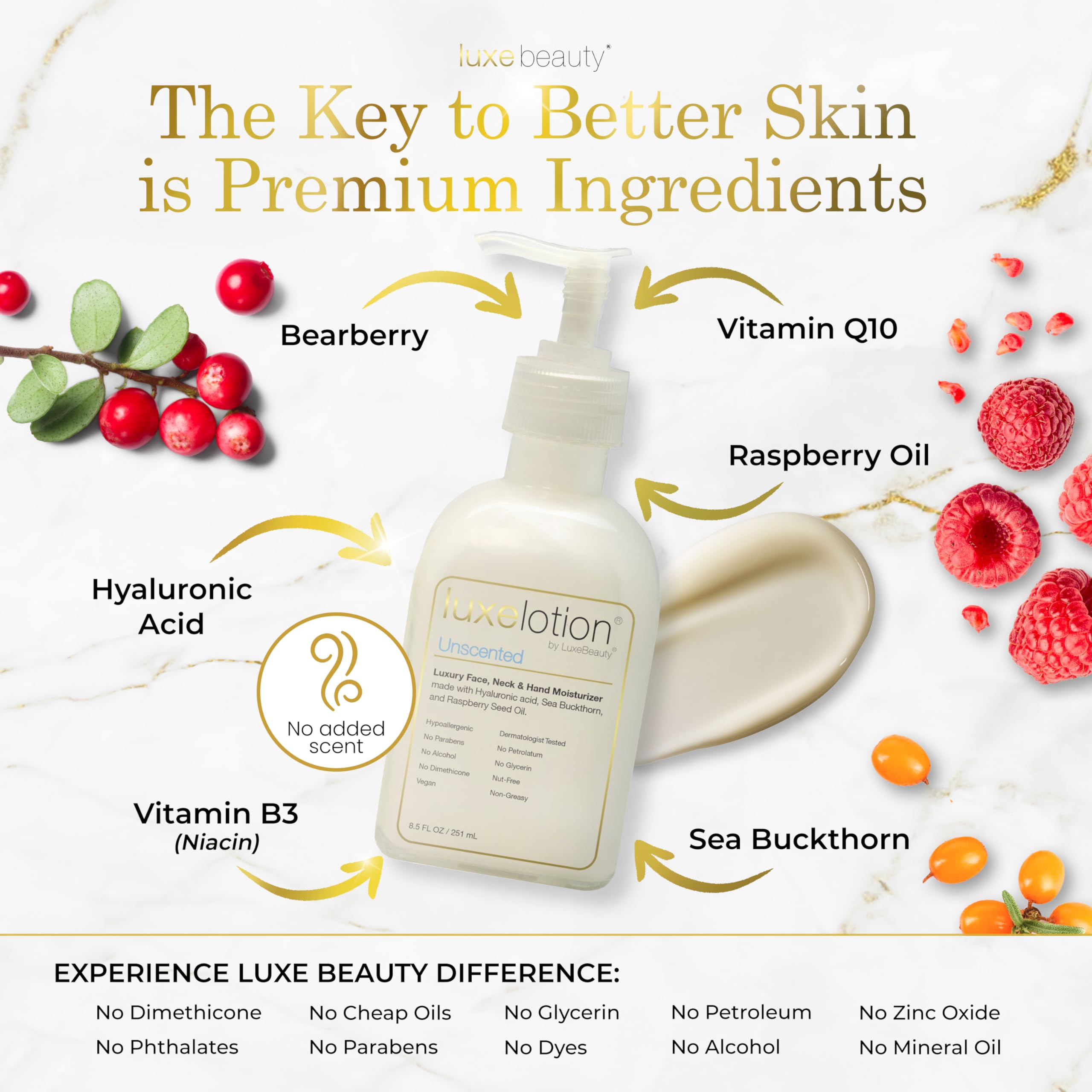 LUXELOTION pump by LUXEBEAUTY ensures even distribution and quick absorption