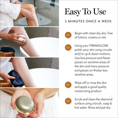 Luxene Beauty FIRMAGLOW closeup diamond tip for precise exfoliation and even results.