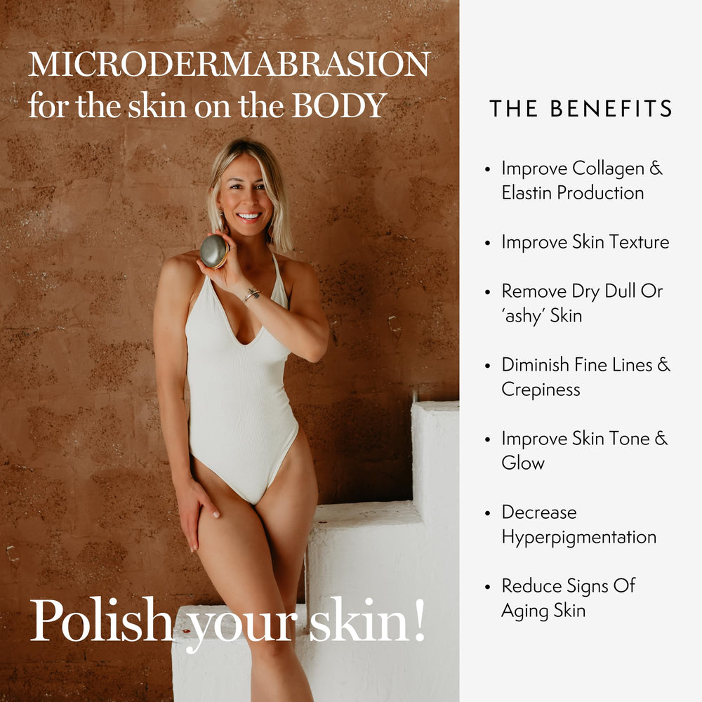 Luxene Beauty FIRMAGLOW demonstrated on arm for body skin revitalization and texture.