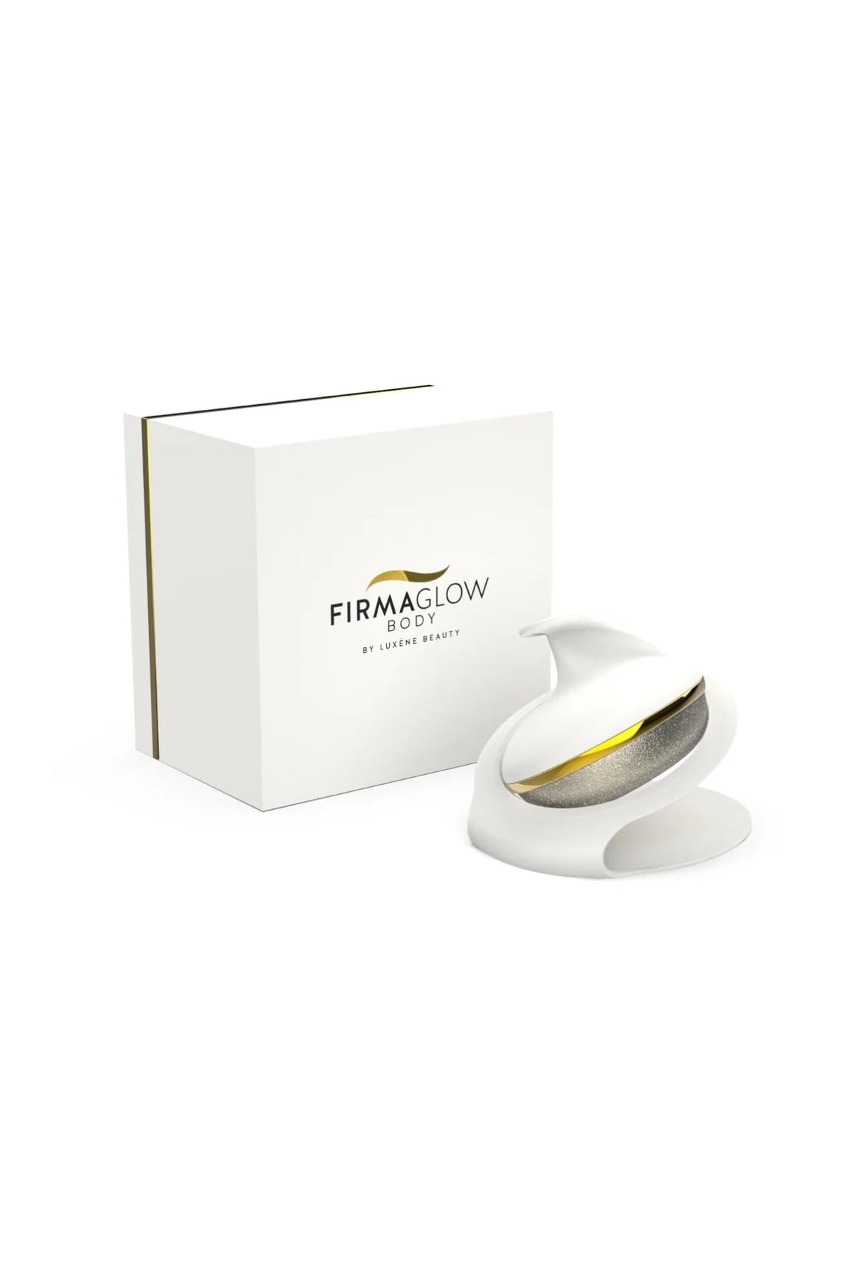 Luxene Beauty FIRMAGLOW body diamond surface for gentle exfoliation and smoother skin.