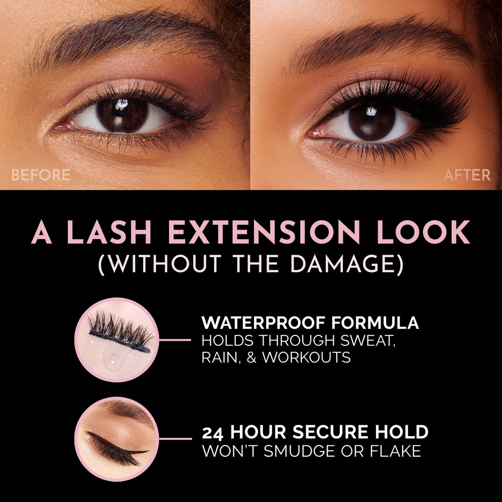 Luxillia reusable lashes displayed to emphasize multi-use durability.