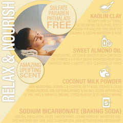 Luxiny sweet almond oil bottle enhances silky-soft skin after bath